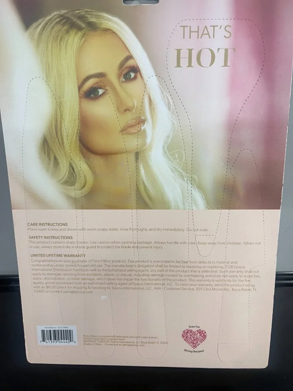 Paris Hilton Pink 5 Piece Cutlery Knife Set NIP